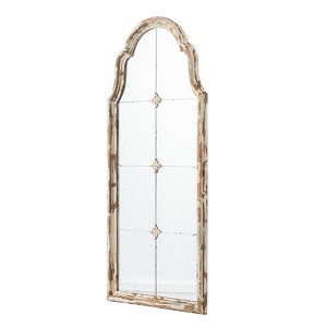 Dexmalle Cream & Gold Framed Wood Arched Mirror - 1 of 4