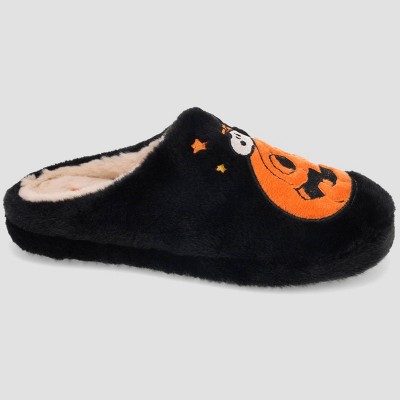 Women's Peanuts Snoopy Jack O Lantern Scuff Slippers - Black