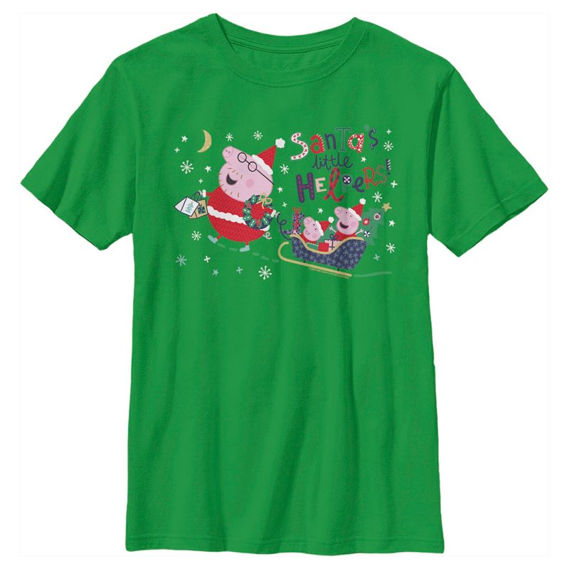 Boy's Peppa Pig Christmas Santa's Little Helpers T-Shirt, 1 of 5