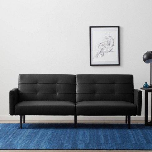 Comfort Collection Futon Sofa Bed with Buttonless Tufting - Lucid - image 1 of 4