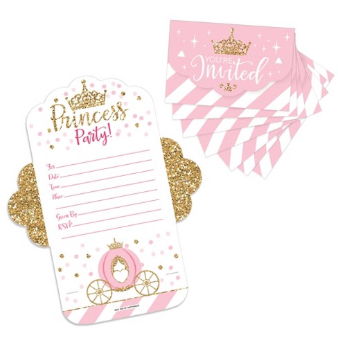 Royal Princess Scroll Invitations, Pink and Gold, Fairy Tale Royal Baby  Shower, Princess 1st Birthday, Set of 10 Scrolls With Boxes 