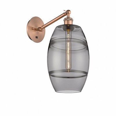 Vaz - 1 Light Arm Adjusts Up and Down Wall Sconce In Industrial Style-9.88 Inches Tall and 8 Inches Wide