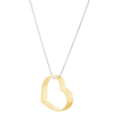 Silpada 'Love Letters' Sterling Silver with 14K Yellow Gold Plating Pendant Necklace, 16" + 2"