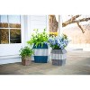 Evergreen High Resin Wicker Planter Set of 3 - 3 of 4