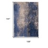 HomeRoots 9' X 13' Blue and Gray Abstract Non Skid Area Rug - 3 of 4