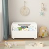 Vynxaria White Kids Toy Storage Organizer with Wheels and Front Bookshelf - 3 of 4