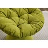 Papasan Chair w/Cushion and Frame,Oversized Comfy Chenille Upholstered Round Swivel Accent Chair for Living Room Bedroom - 4 of 4