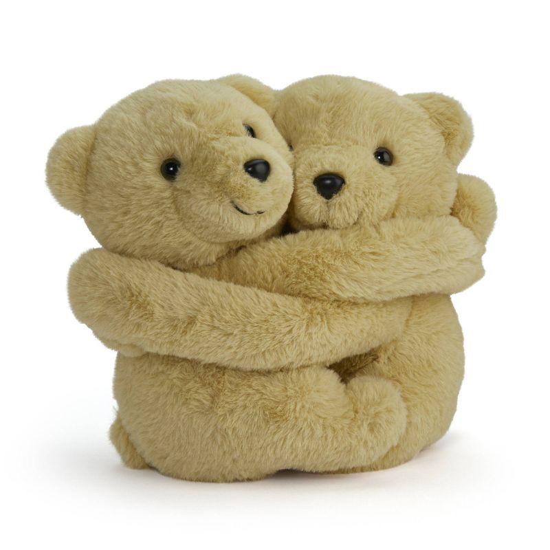 FAO Schwarz 9&#34; Brown Hugging Bears 2pc Toy Plush, 5 of 9