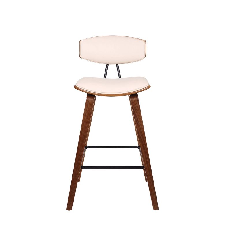 25.5" Fox Faux Leather Wood Counter Height Barstool - Armen Living, 3 of 7