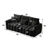 GDFStudio Miri Contemporary 78'' 3-Seater Teddy Upholstered Sofa with Pillows - 3 of 4