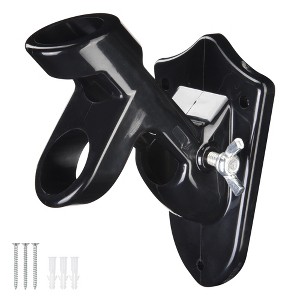 Yescom Wall Mount Flagpole Holder Bracket 2 Positions Rust Free for 1" Flag Pole Yard Black - 1 of 4