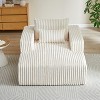 SYFERLORY 62.5-Inch Corduroy Sponge Sofa Lounge Chair,No Assembly Required - 3 of 4