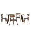 Christopher Knight Home Sadie 5 Piece Mid-century Modern Rubberwood Frame Upholstered Dining Set - 2 of 4