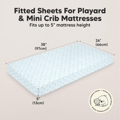 Organic Cotton Jersey Blue and White Toddler Crib Sheets Set