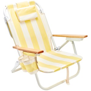 Sunnylife: Deluxe Beach Chair - La Mer Limon Stripe - Yellow