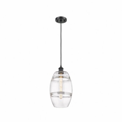 Vaz - 1 Light Cord Hung Mini Pendant In Industrial Style-9.88 Inches Tall and 8 Inches Wide