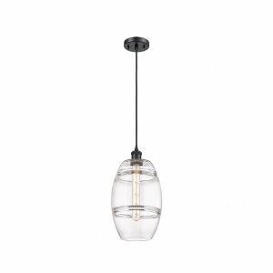 Vaz - 1 Light Cord Hung Mini Pendant In Industrial Style-9.88 Inches Tall and 8 Inches Wide - 1 of 1