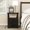 Dyonery 18 inch Wide Nightstand with Charging Station,Side Table with Open Shelf, 2 Drawers Wood Dresser, End Table for Bedroom & Living Room - 4 of 4