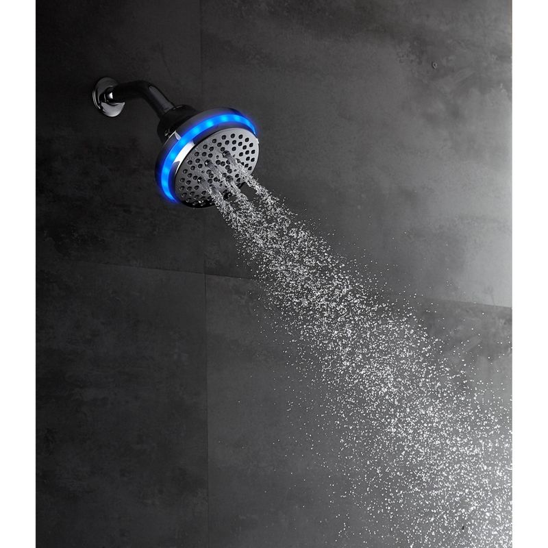 1.8 GPM Four Function Wall Mount Wave Sensor Shower Head with Temp LED Chrome - Tosca, 5 of 8