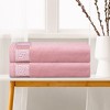 Unique Bargains Highly Absorbent Soft and Durable Bath Towels 28" x 56" 2 Pcs - 3 of 4