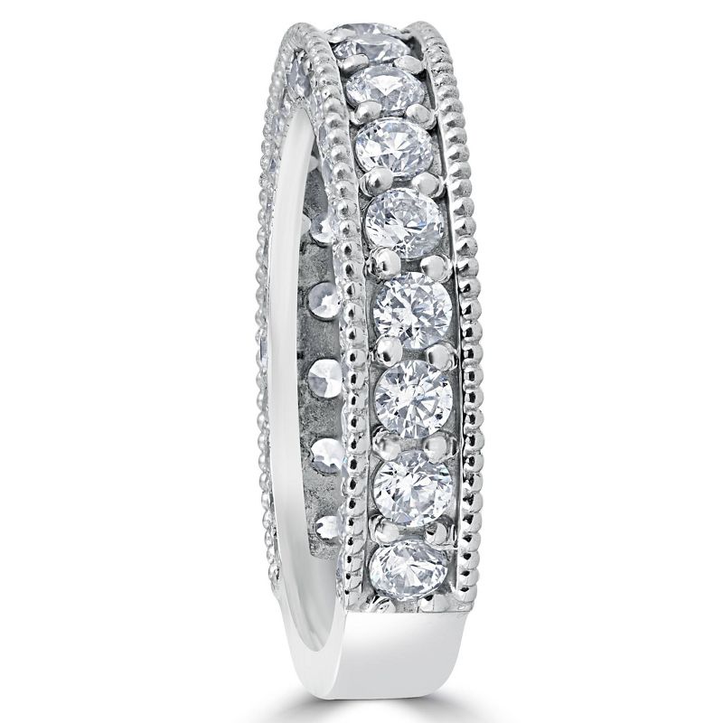 Pompeii3 2 1/8 Carat Vintage Diamond Wedding Ring 14K White Gold, 2 of 6