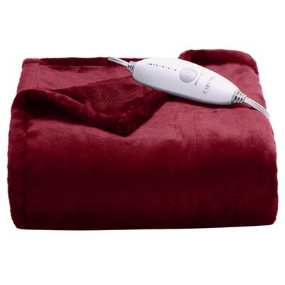 Heated Blanket Electric Throw, Reversible Two-Color Flannel Heating Blankets, Soft Heated Throws for Couch with 5 Heat Setting