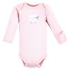 Luvable Friends Girls Preemie Long Sleeve Bodysuits 3pk, Pink Sheep, Preemie - 3 of 4