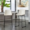 TiramisuBest 25.75in Swivel Counter Stool, Set of 2, Polyester Charcoal Dining Chairs - 4 of 4