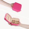 Unique Bargains Mini Portable PU Leather Travel Storage Display Holder Jewelry Box for Women and Girls Gifts - 4 of 4