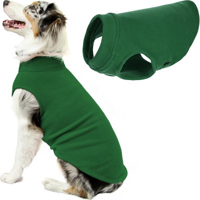 Gooby Stretch Fleece Vest, Pullover Fleece Vest Jacket Sweater for Dogs, Forest Green, 4X
