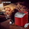 ZAFRO Ice Makers Countertop, Portable Ice Maker with Handle, 26lbs/24H,Self-Cleaning Ice Machine with Basket & Scoop for Home, RV, Camping (Red) - 3 of 4