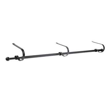 Stocking Holder Black Wrought Iron Pigtail 10 H