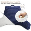 Nestl Reading Pillow for Bed with Fleece Blanket, Standard Bed Pillows for Sitting Up in Bed, Bed Rest Pillow - 4 of 4