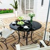 ORRD 36" Inch Round Tempered Glass Table Top black Glass 1/2" Inch Thick Beveled Polished Edge - 3 of 4