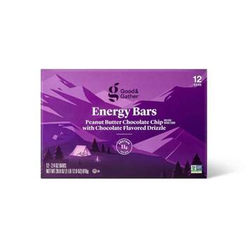 Energy Bar Peanut Butter Chocolate Chip with Chocolate Drizzle - 28.8oz/12ct - Good & Gather™