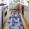 Geometric Hallway Rugs 2x6 Non-Slip Runner Rugs, Non-Shedding Plaid Indoor Carpet, Stain-Resistant Ultra-Thin Floor Carpet Mats for Bedroom - 3 of 4
