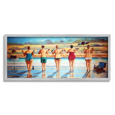 Stupell Industries Beach Friends Coastal Summer Fun Framed Giclee