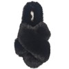 Aeropostale Women's Fuzzy Criss Cross House Slippers with Cushioned Comfort - 2 of 4