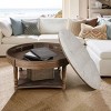 31" Round Tufted Ottoman Coffee Table with Lift-Top Hidden Storage,2-Tier Waterproof Linen Ottoman for Living Room-Baofuwish - 3 of 4