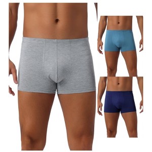 INSPIRE CHIC Men's 3 Pack Underwear Regular Fit Soft Comfortable Boxer Briefs - 1 of 4