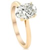 Pompeii3 VS 1 3/4Ct Solitaire Oval Diamond 14k Yellow Gold Engagement Ring Lab Created - 2 of 4