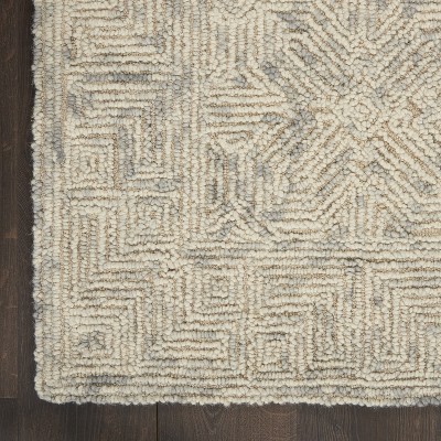 Artisanal Vail Hand-Tufted Wool Area Rug 8' x 10' Beige/Grey
