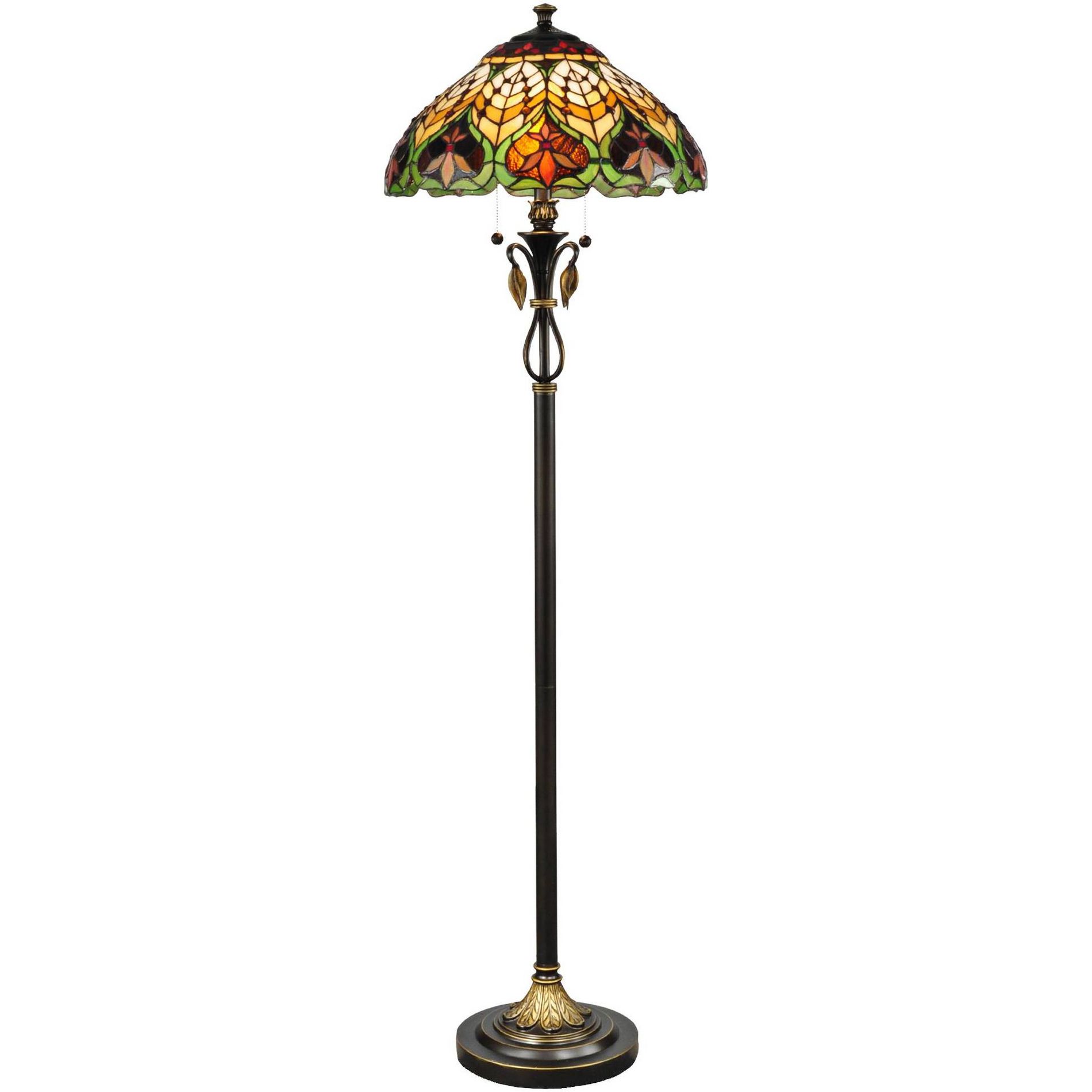 Dale Tiffany Danby 60" Pull Chain Tiffany-Style Glass Floor Lamp