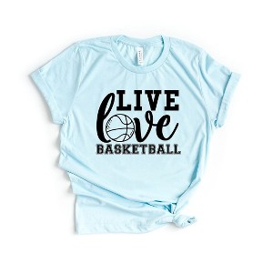 Simply Sage Market Women's Live Love Basketball Short Sleeve Graphic Tee - 1 of 3