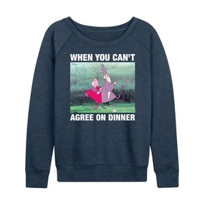 Women's - Disney - The Sword And The Stone Lightweight French Terry Wide Neck Long Sleeve Shirt - 1 of 4