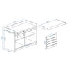 GlasFlength Decorative Storage Cabinet Storage Bench with Door and Cushion, Free Standing Home Organizer, for Entryway, White, 28.74"*13.78"*19.68" - 3 of 4