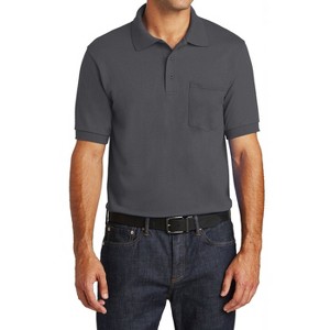 Mafoose Men's Short Sleeve Core Blend Jersey Knit Left Pocket Polo T-Shirt - 1 of 4