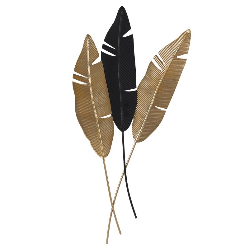 Metal Leaf Wall Decor Gold - Olivia &#38; May, 1 of 7