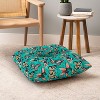 Heather Dutton Mariposa Boho Butterflies Aqua Square Floor Pillow - Deny Desings - 4 of 4