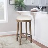 Bar Stool Set Of 2,360-Degree Swivel Bar Stool With Upholstered Seat,Counter Height Bar Stool,Bar Stool For Dining Room,Living Room-Cuddlewood - 3 of 4